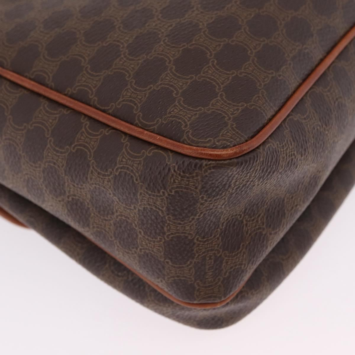Celine Macadam Shoulder Canvas Brown Canvas Crossbody Bag Bag (Pre-Owned)