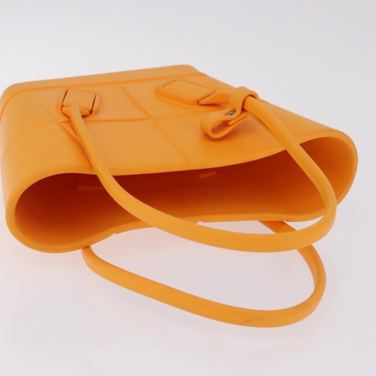 Bottega Veneta Arco Rubber Orange Rubber Tote Bag Bag (Pre-Owned)