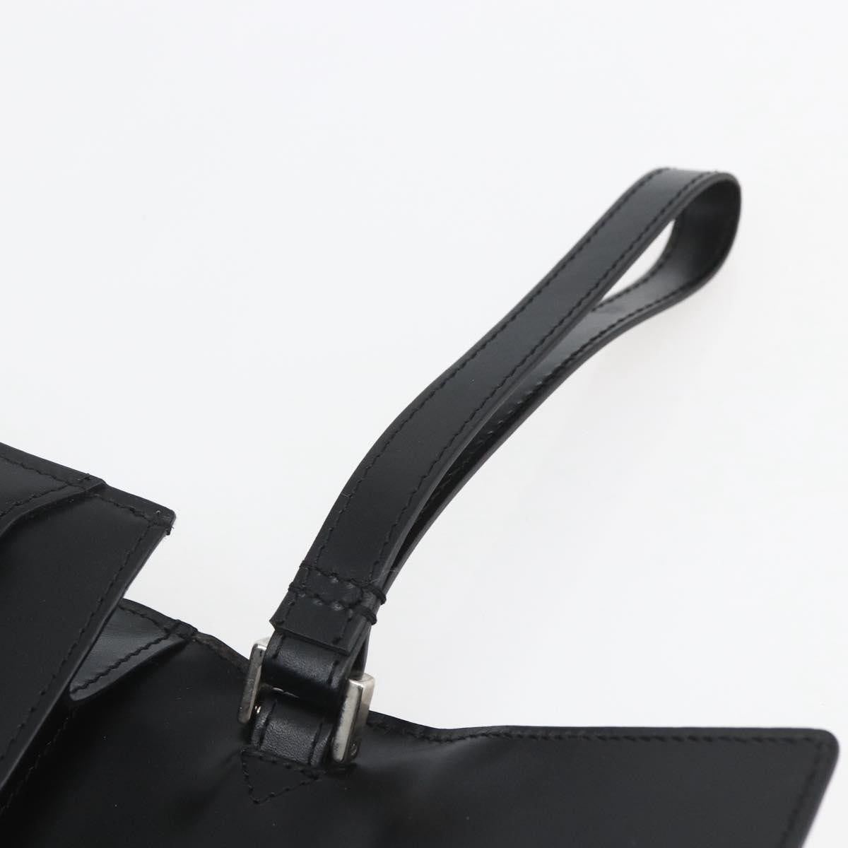 Versace Vintage Clutch Leather Black Leather Clutche & Pouche Bag (Pre-Owned)