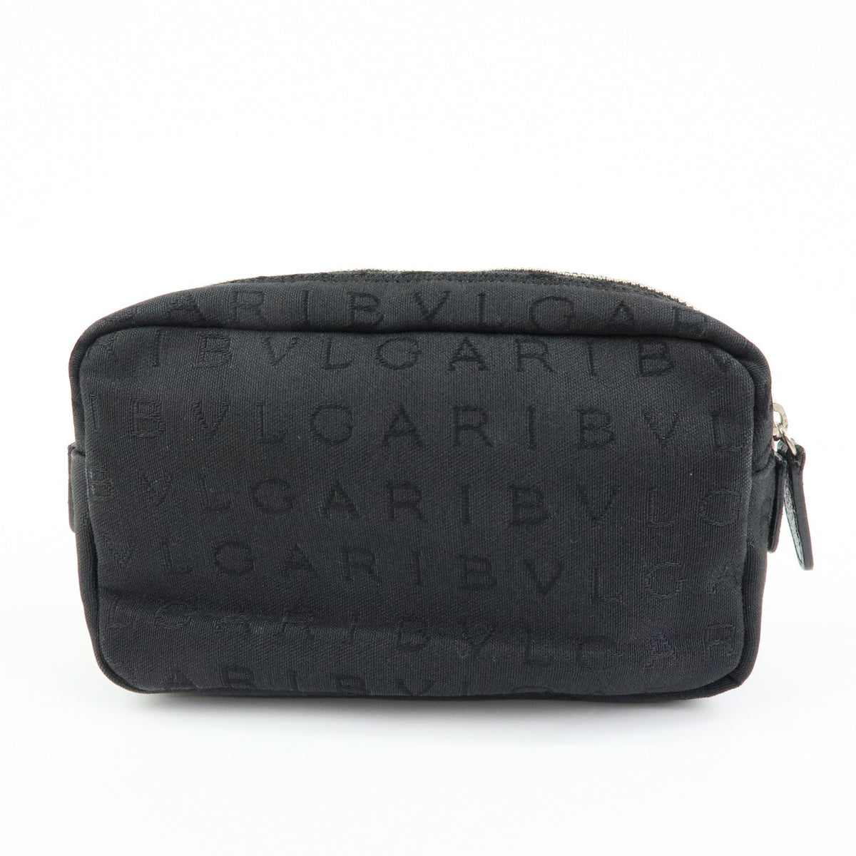 Bvlgari Pouch Canvas Black Canvas Clutche & Pouche Bag (Pre-Owned)