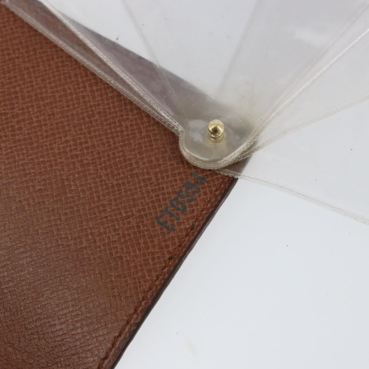Louis Vuitton Porte Cartes Pression Card Case Monogram Canvas Brown Canvas Card Holders Accessory (Pre-Owned)