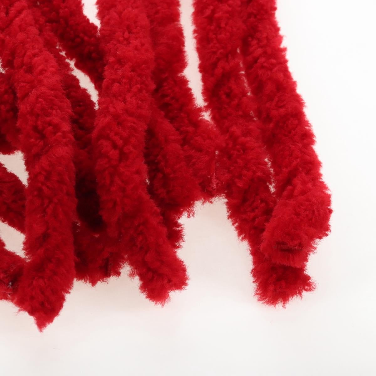 Bottega Veneta The Fringe Leather Red Textile Clutche & Pouche Bag (Pre-Owned)