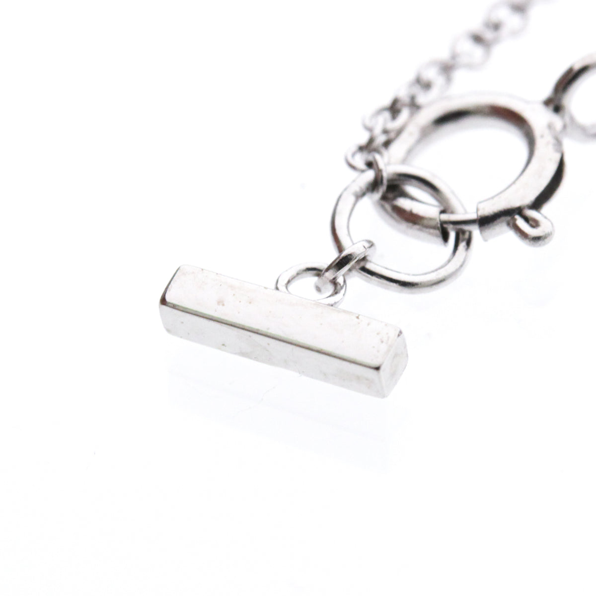 Tiffany & Co. T Smile Pendant 18K White Gold Silver White_Gold Necklace Jewelry (Pre-Owned)