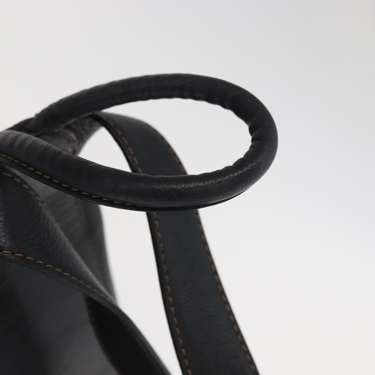 Loewe Anton Leather Black Leather Backpack Bag (Pre-Owned)