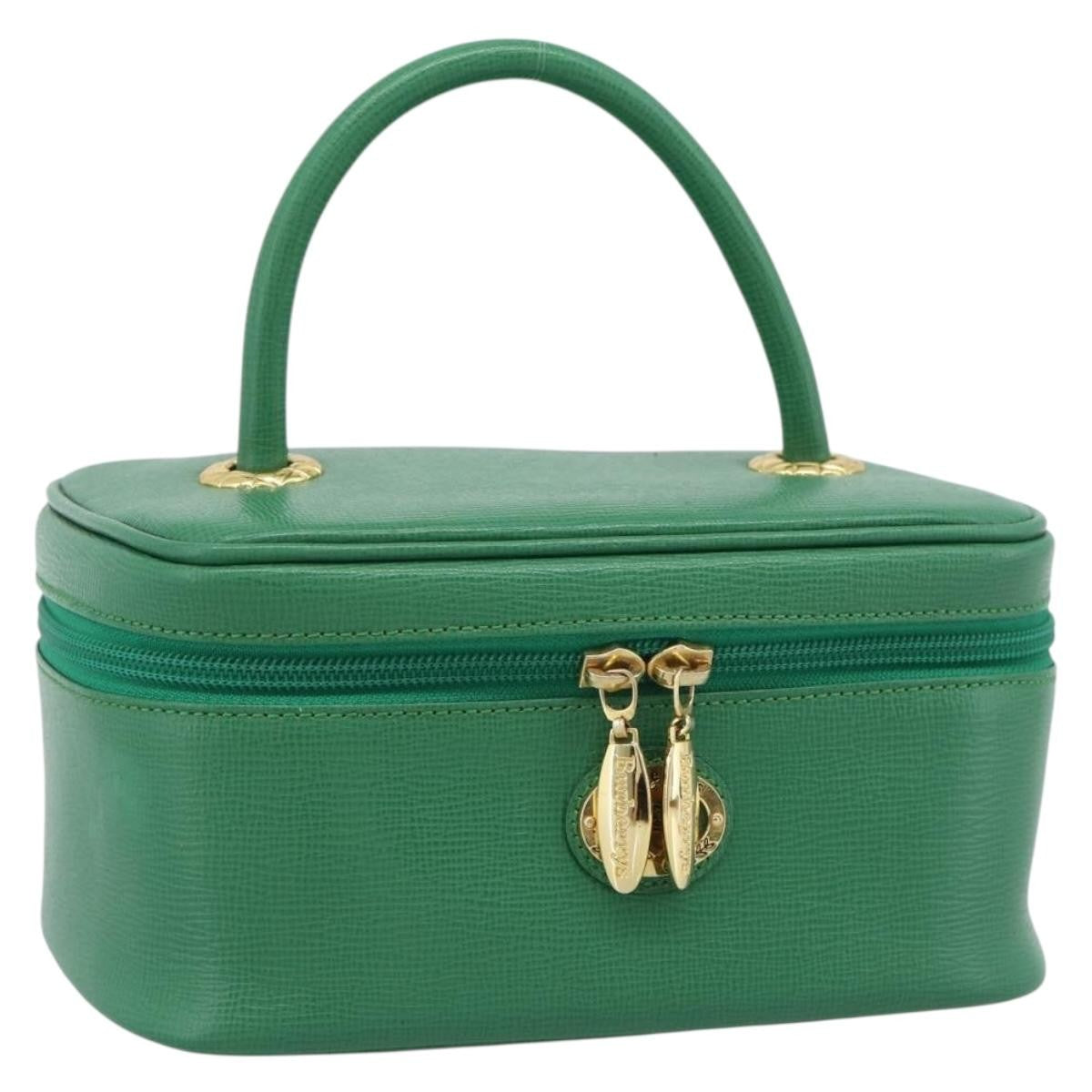 Burberry Vanity Leather Green Leather Clutche & Pouche Bag (Pre-Owned)