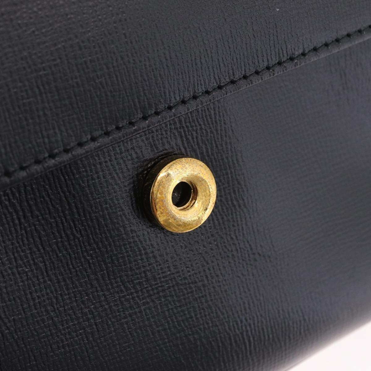 Gucci Marina Chain Flap Leather Black Leather Shoulder Bag Bag (Pre-Owned)