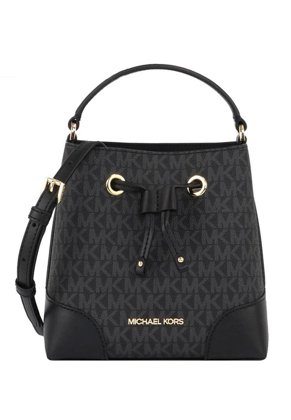 Michael Kors Mercer Gallery XS Convertible Bucket MK Signature Crossbody Bag