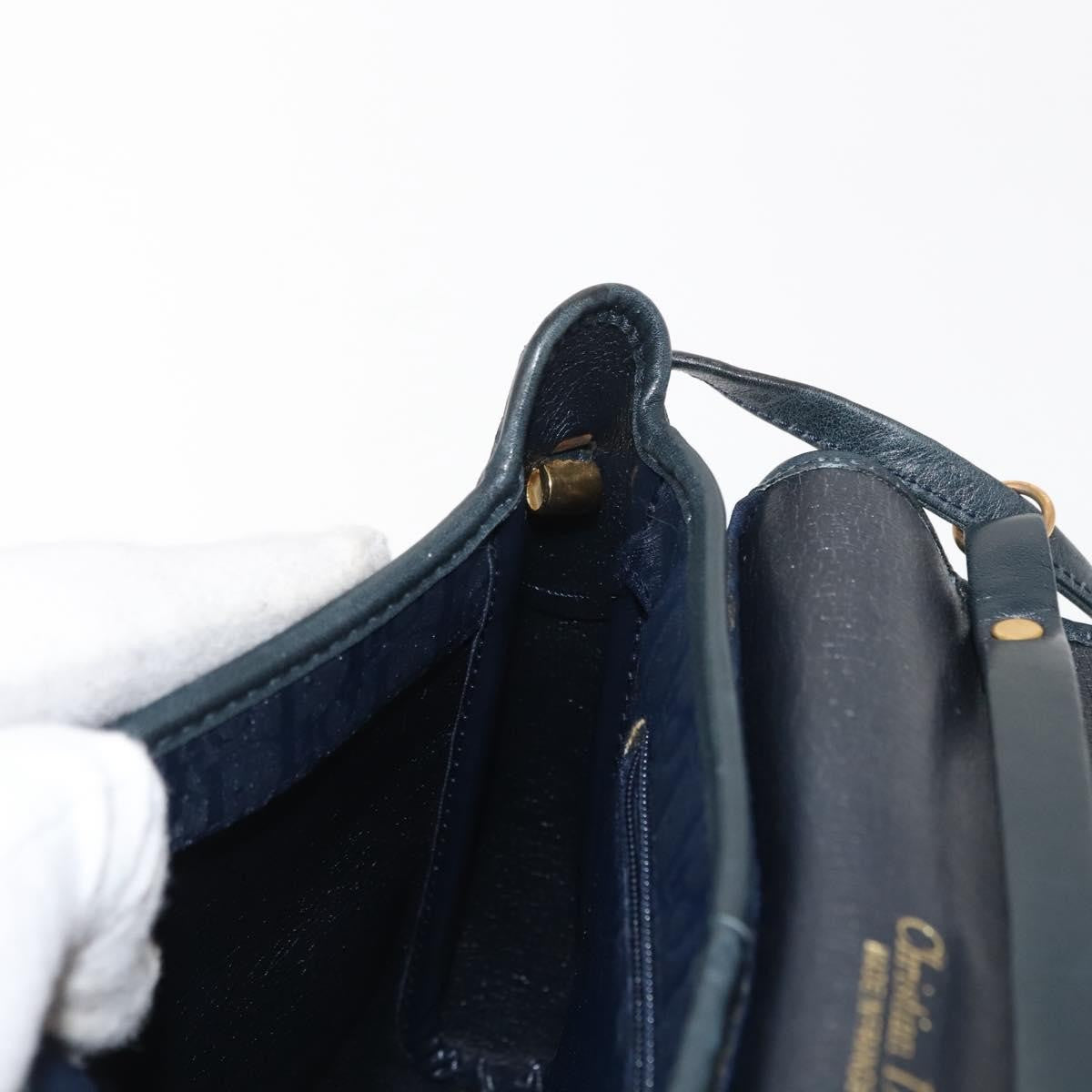 Christian Dior Vintage Trotter Canvas Navy Canvas Shoulder Bag Bag (Pre-Owned)
