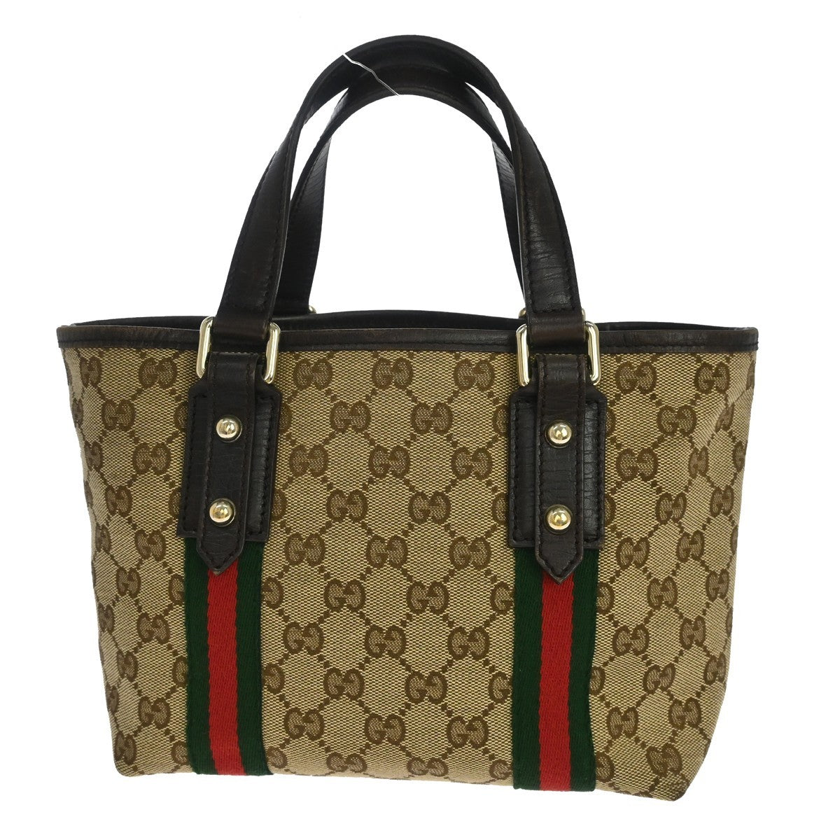 Gucci Jolicoeur Pochette Gg Canvas And Leather Beige Canvas Handbag (Pre-Owned)