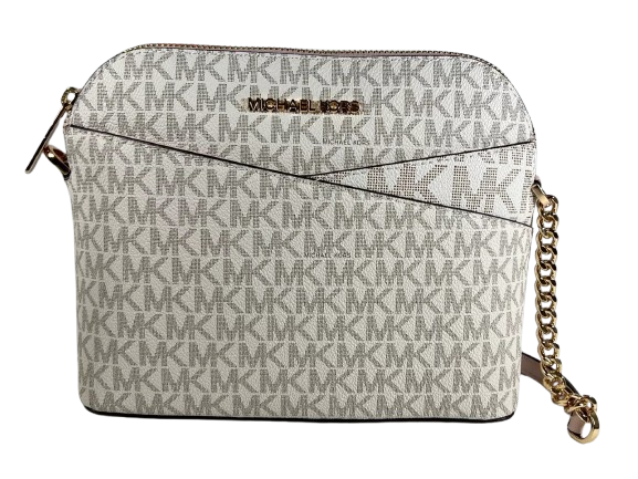 Michael Kors Women's Jet Set Travel MK Signature Dome Crossbody Bag