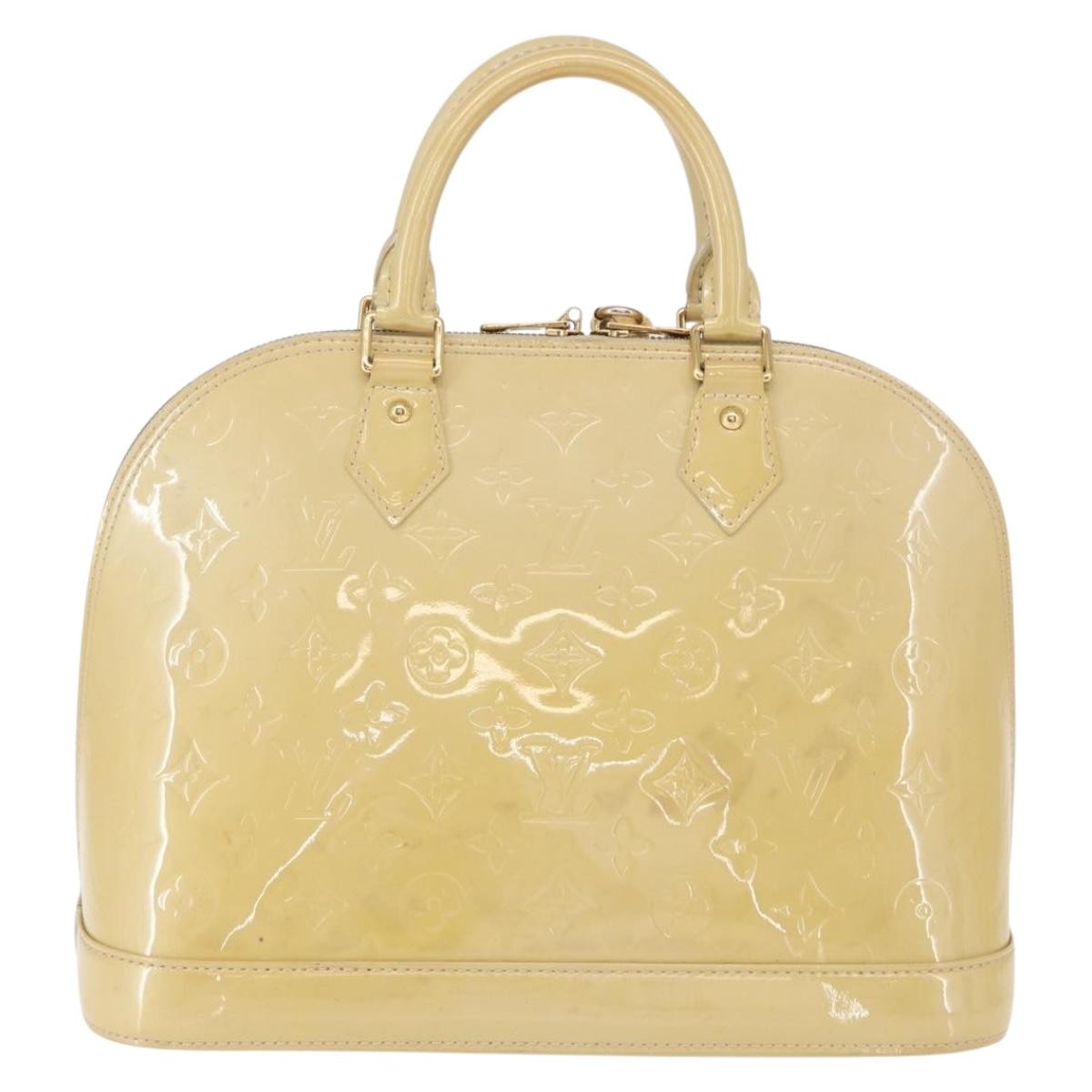 Louis Vuitton Alma Patent Leather Beige Patent_Leather Handbag (Pre-Owned)