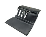 Alexander McQueen Women's Black Patent Leather Continental Wallet