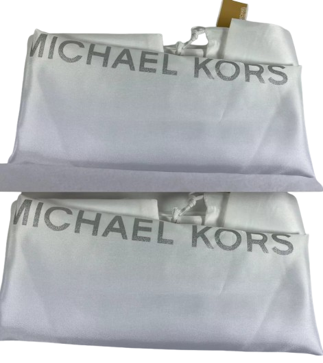 Michael Kors 02 White Satin Drawstring Medium Large Dust bag Dust Cover Bag