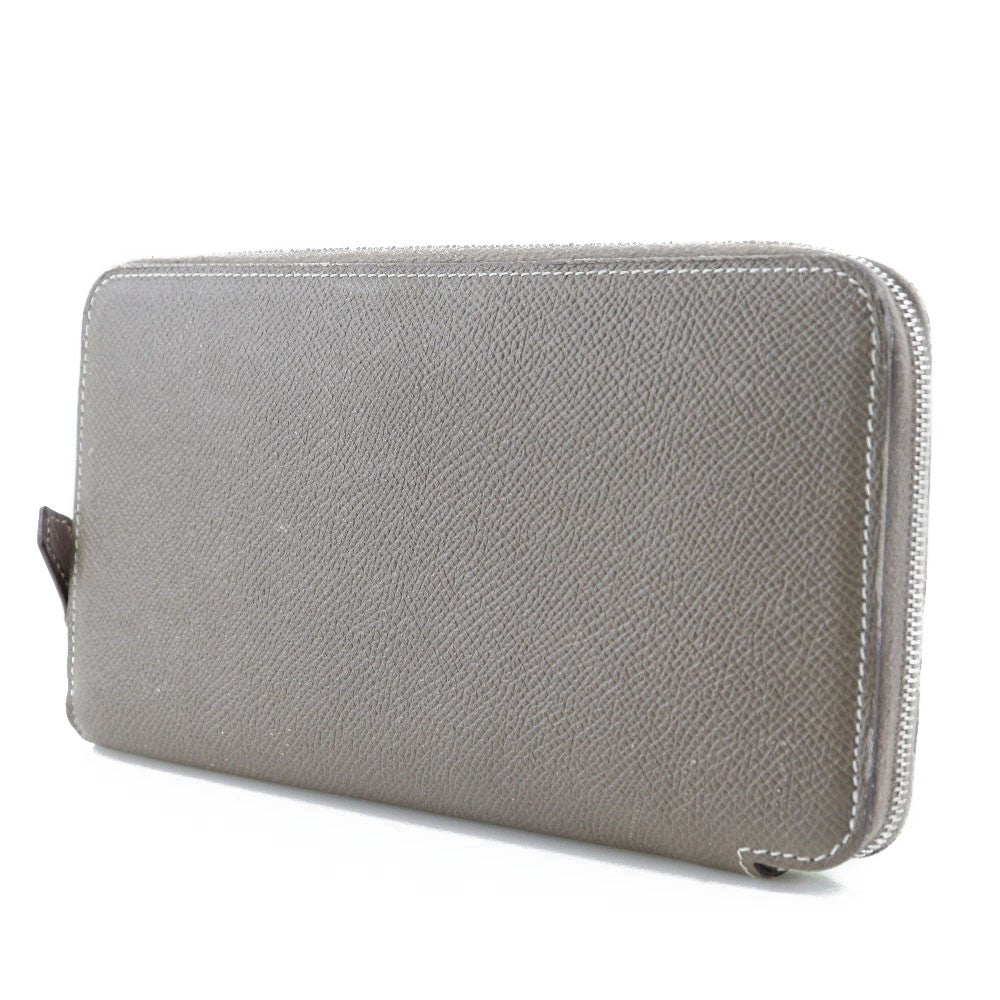 Hermes Azap Zip Around Epsom Beige Leather Wallets Accessory (Pre-Owned)