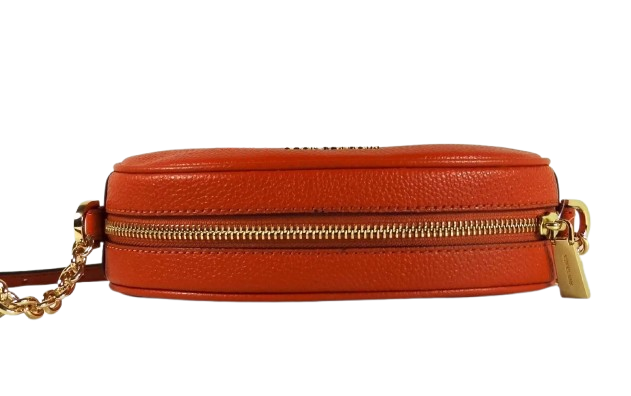 Michael Kors Jet Set Charm Small Pebbled Leather Oval Camera Crossbody Bag