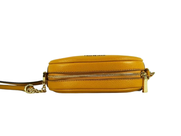 Michael Kors Jet Set Charm Small Pebbled Leather Oval Camera Crossbody Bag