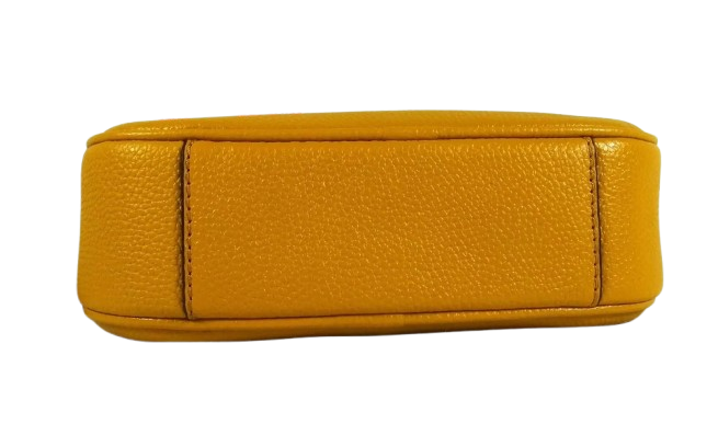 Michael Kors Jet Set Charm Small Pebbled Leather Oval Camera Crossbody Bag
