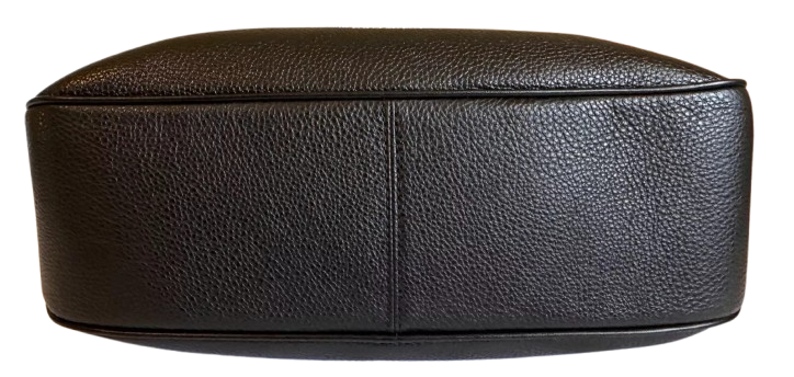 Michael Kors Kelsey Pebbled Leather MK Signature Large Shoulder Bag Purse