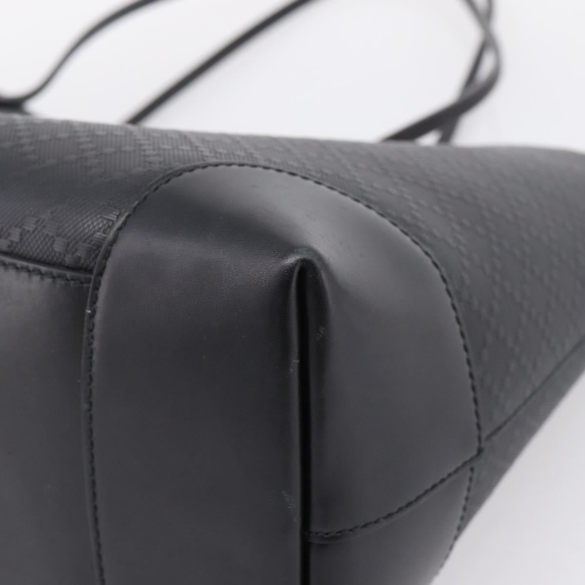 Gucci Bright Diamante Leather Black Leather Tote Bag Bag (Pre-Owned)