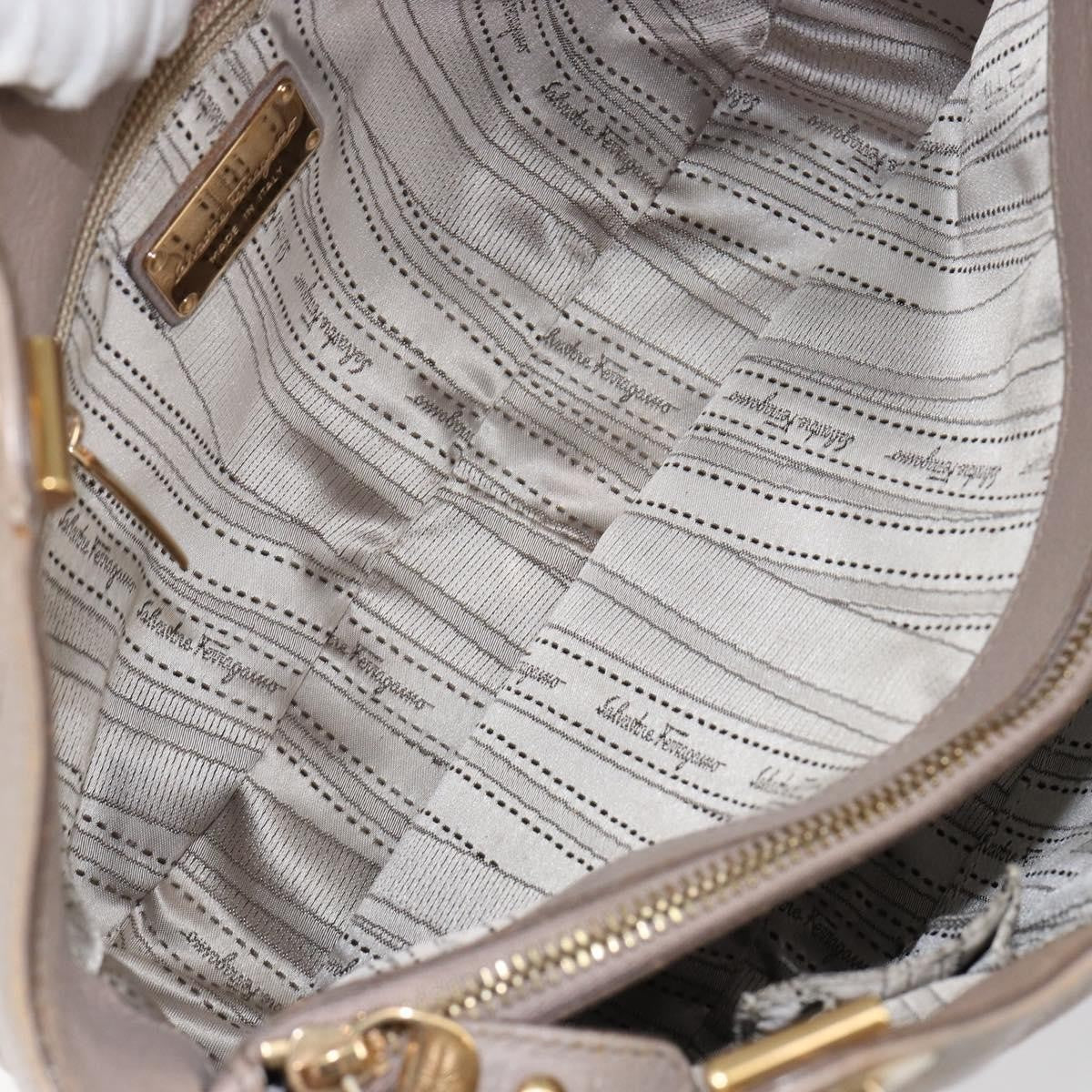 Salvatore Ferragamo Gancini Leather Pink Leather Handbag (Pre-Owned)