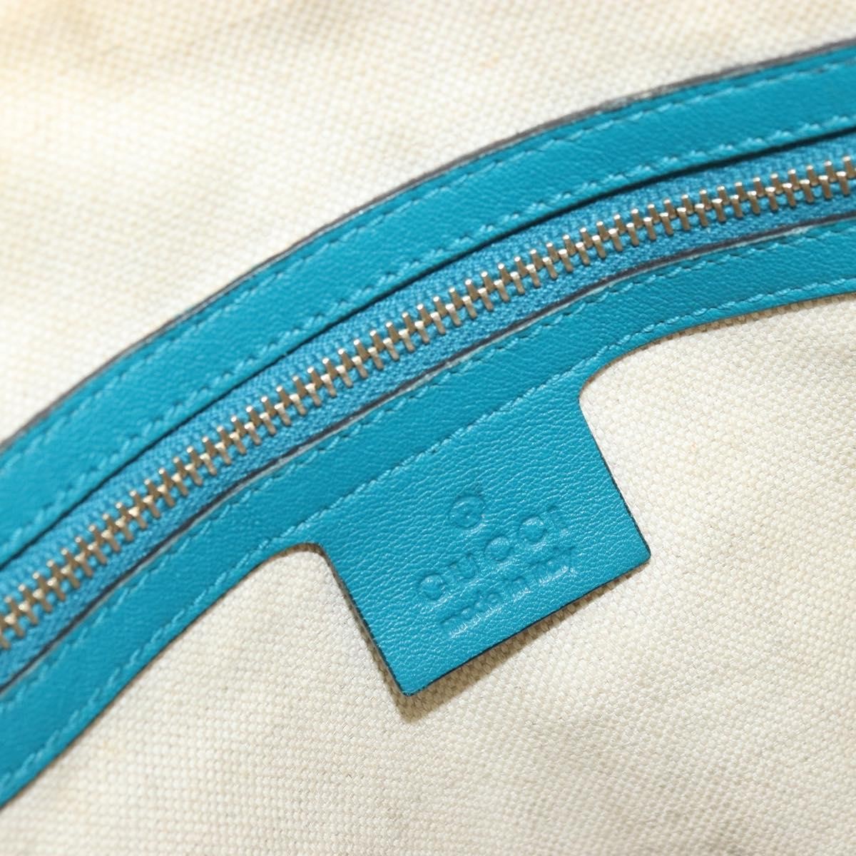 Gucci Nice Top Handle Microguccissima Patent Turquoise Patent_Leather Handbag (Pre-Owned)
