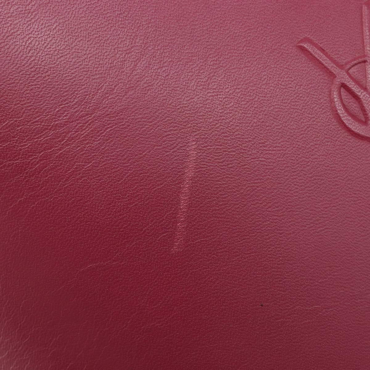 Saint Laurent Vintage Shoulder Bag Leather Burgundy Leather Shoulder Bag Bag (Pre-Owned)