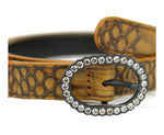 Bottega Veneta Women's Brown Python Skinny Belt