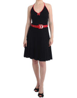 Roccobarocco Elegant Black Palladio Knee-Length Women's Dress