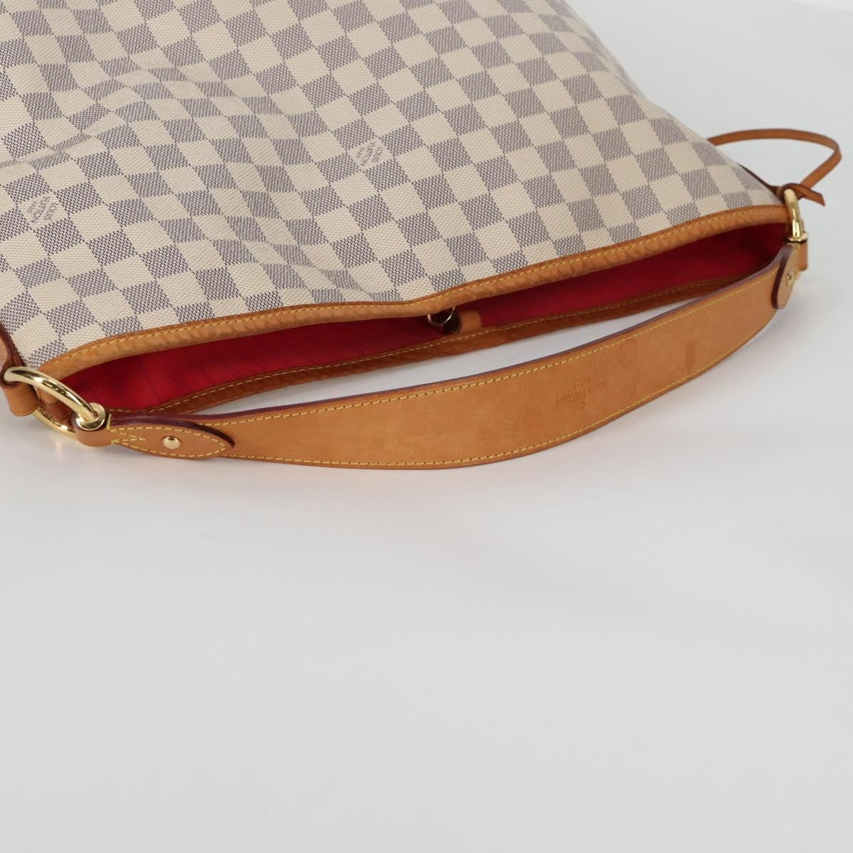 Louis Vuitton Delightful Nm Damier Ebene White Canvas Bag (Pre-Owned)