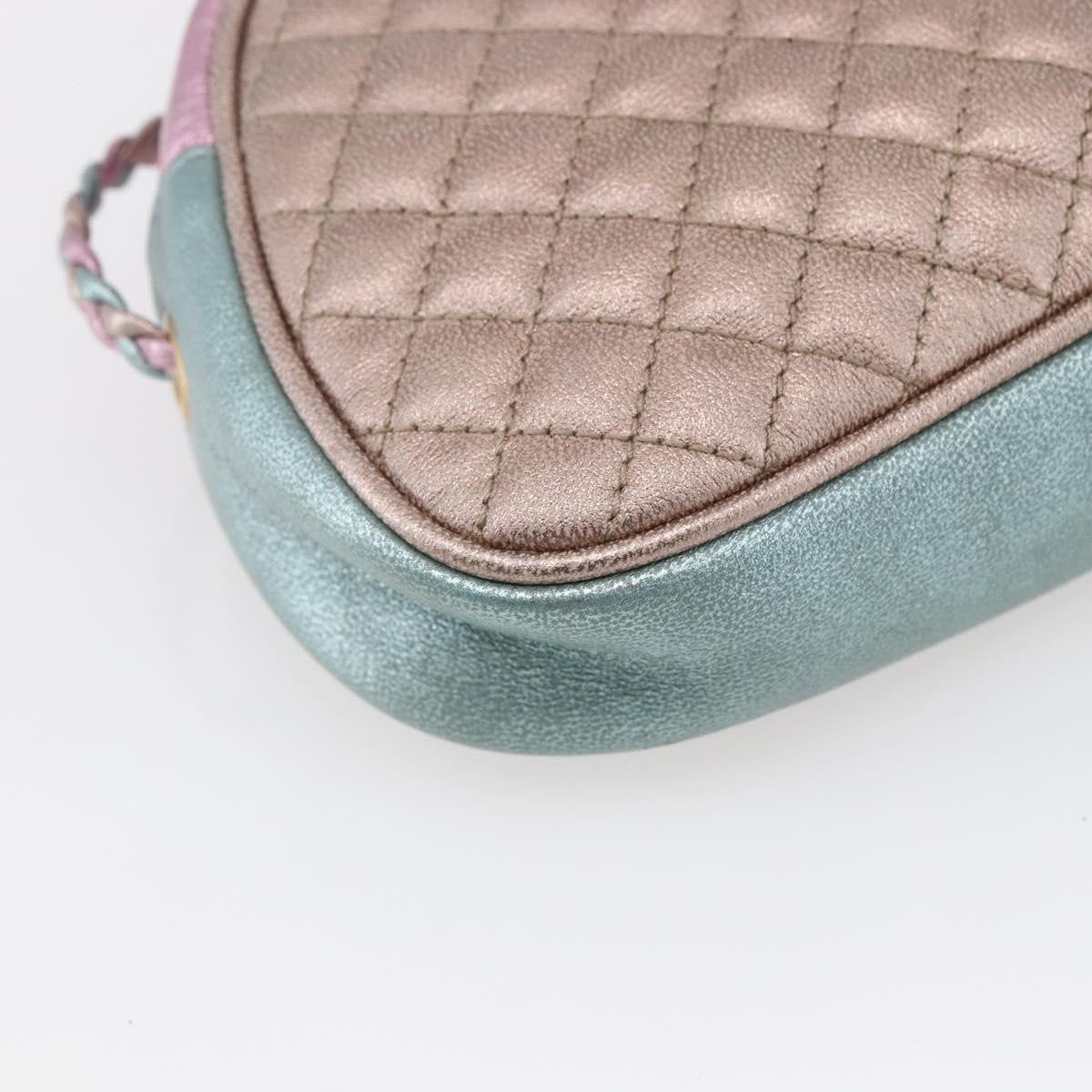 Gucci Trapuntata Camera Lambskin Blue Leather Shoulder Bag Bag (Pre-Owned)
