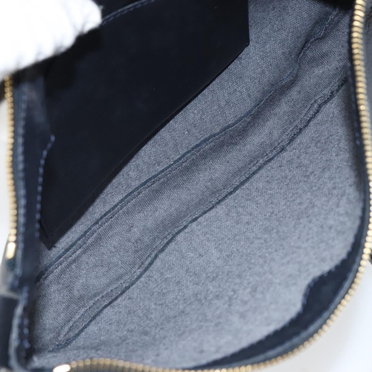 Celine Vintage Leather Navy Leather Shoulder Bag Bag (Pre-Owned)