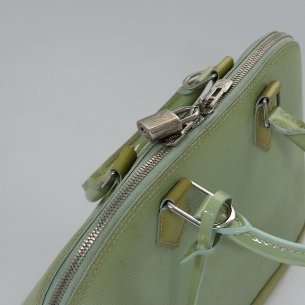 Louis Vuitton Alma Electric Epi Leather Green Patent_Leather Handbag (Pre-Owned)