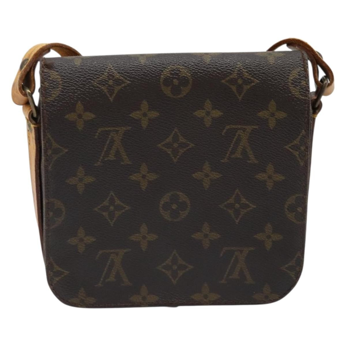 Louis Vuitton Cartouchiere Monogram Canvas Brown Canvas Shoulder Bag Bag (Pre-Owned)