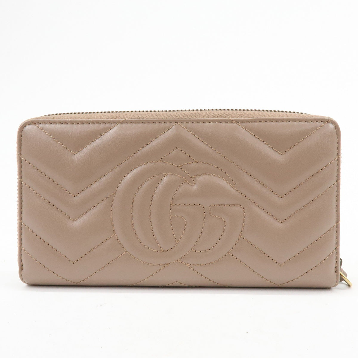 Gucci Gg Marmont Organizer Matelasse Leather Beige Leather Wallets Accessory (Pre-Owned)