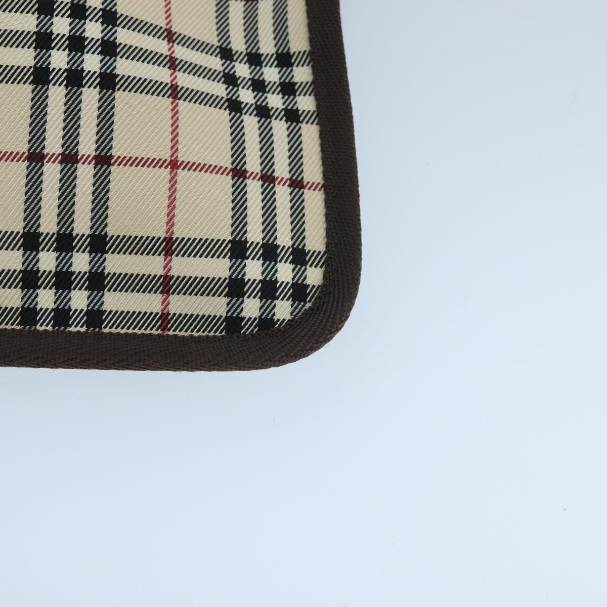 Burberry Nova Check Pochette Canvas Beige Canvas Clutche & Pouche Bag (Pre-Owned)