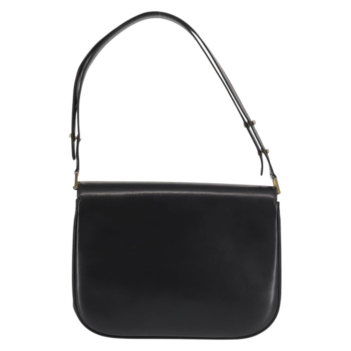 Bally Vintage Leather Black Leather Shoulder Bag Bag (Pre-Owned)