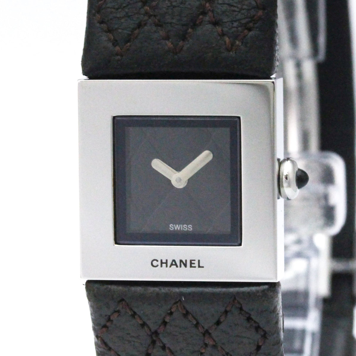 Chanel Matelasse Quartz Stainless Steel And Quilted Leather Watch (Pre-Owned)