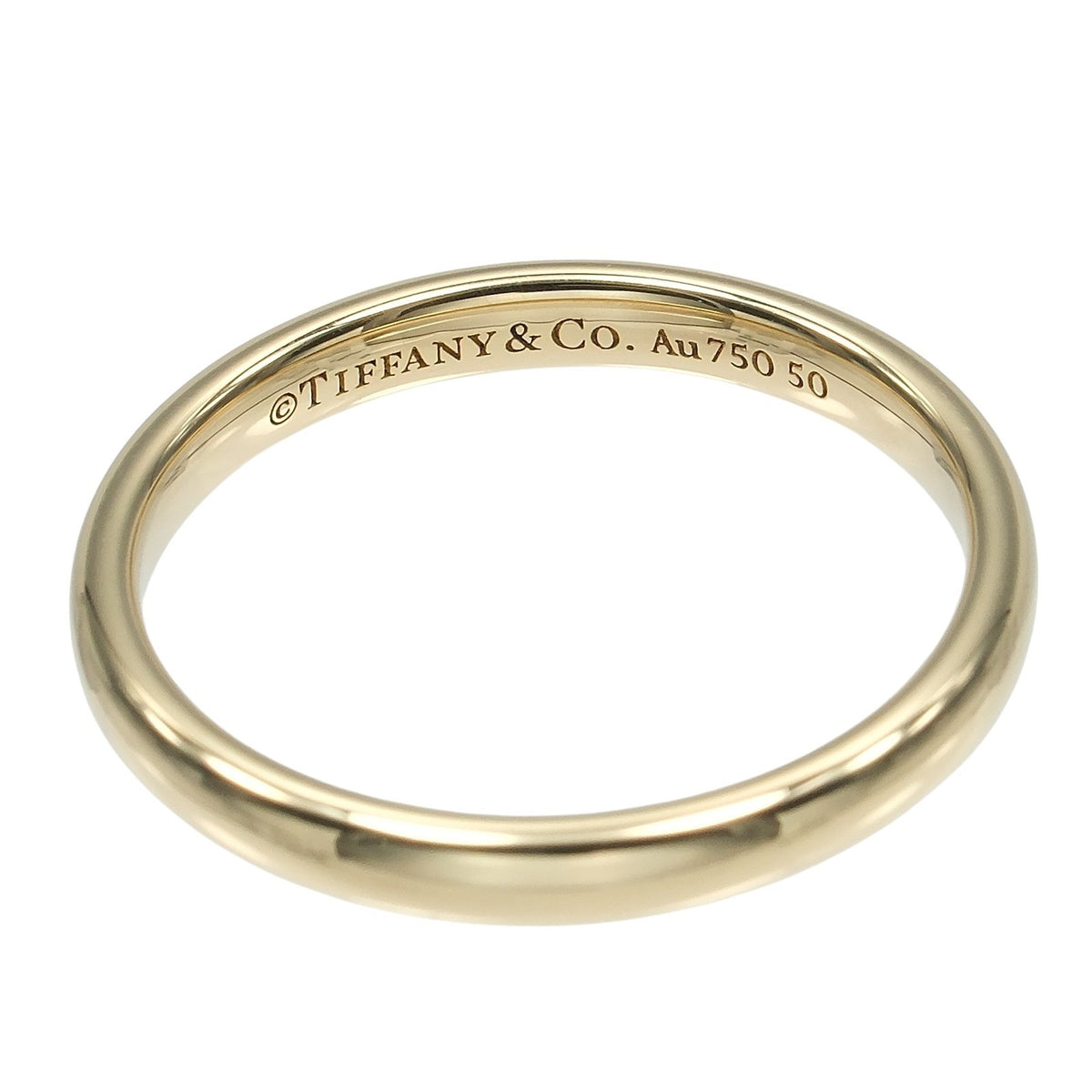 Tiffany & Co. Classic Wedding Band 18K Yellow Gold Gold Yellow_Gold Ring Jewelry (Pre-Owned)