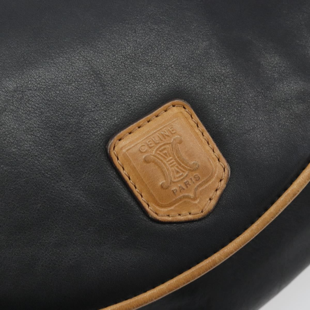 Celine Vintage Leather Black Leather Shoulder Bag Bag (Pre-Owned)