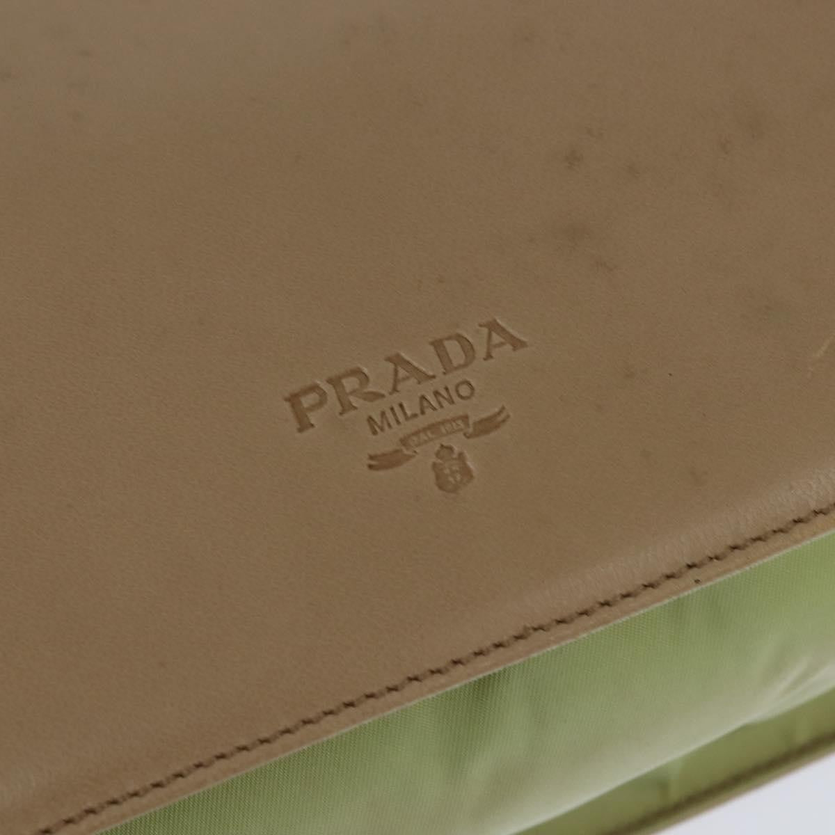 Prada Vintage Leather Beige Leather Shoulder Bag Bag (Pre-Owned)