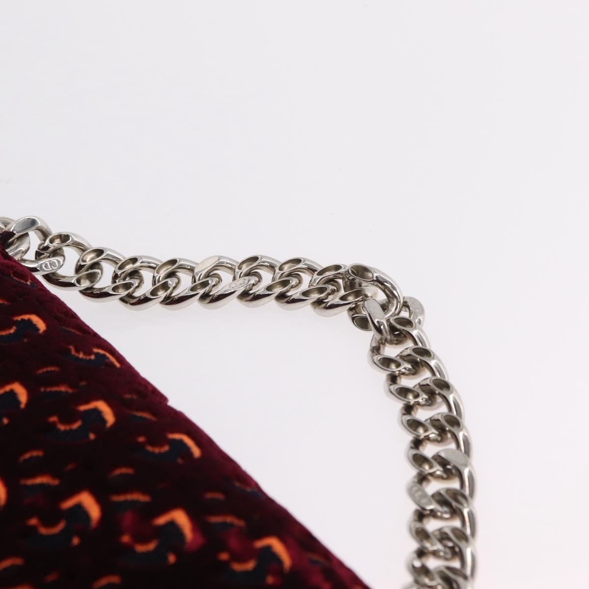 Christian Dior Diorama Flap Oblique Velvet And Canvas Red Velvet Handbag (Pre-Owned)