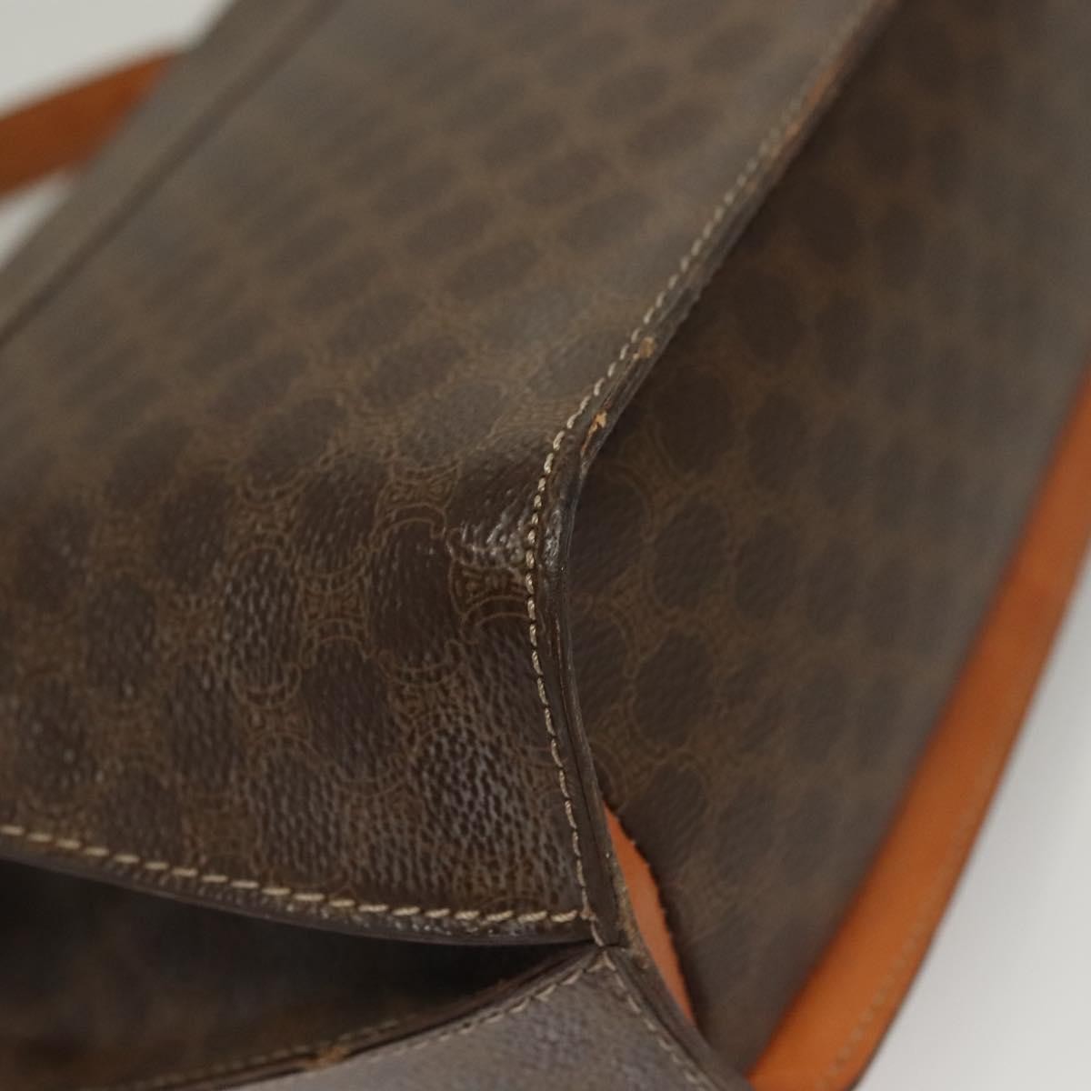 Celine Macadam Macadam With Leather Brown Canvas Handbag (Pre-Owned)