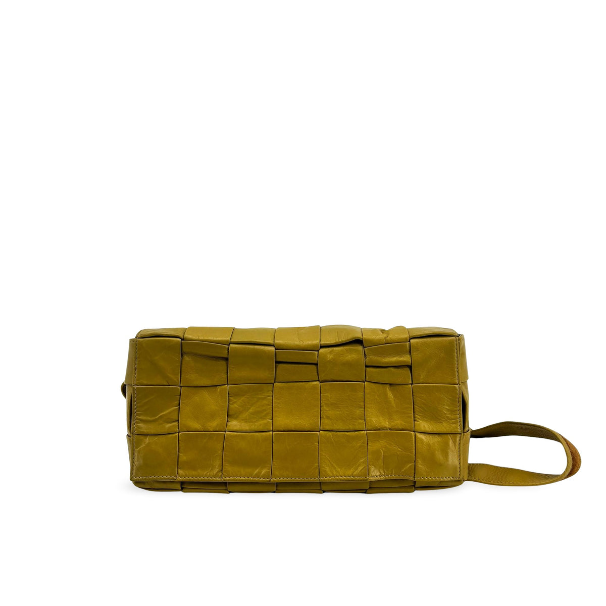 Bottega Veneta Fun Cassette Maxi Intrecciato Leather Yellow Leather Crossbody Bag Bag (Pre-Owned)