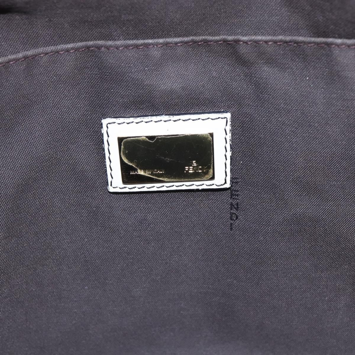Fendi Zucca Tote Canvas Black Canvas Tote Bag Bag (Pre-Owned)