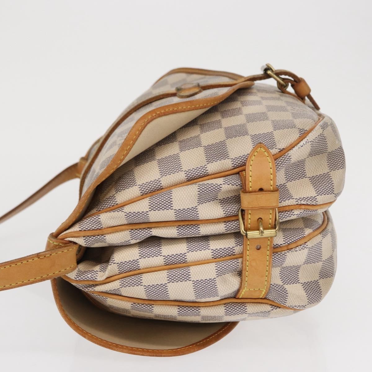 Louis Vuitton Saumur Damier Ebene Beige Canvas Shoulder Bag Bag (Pre-Owned)