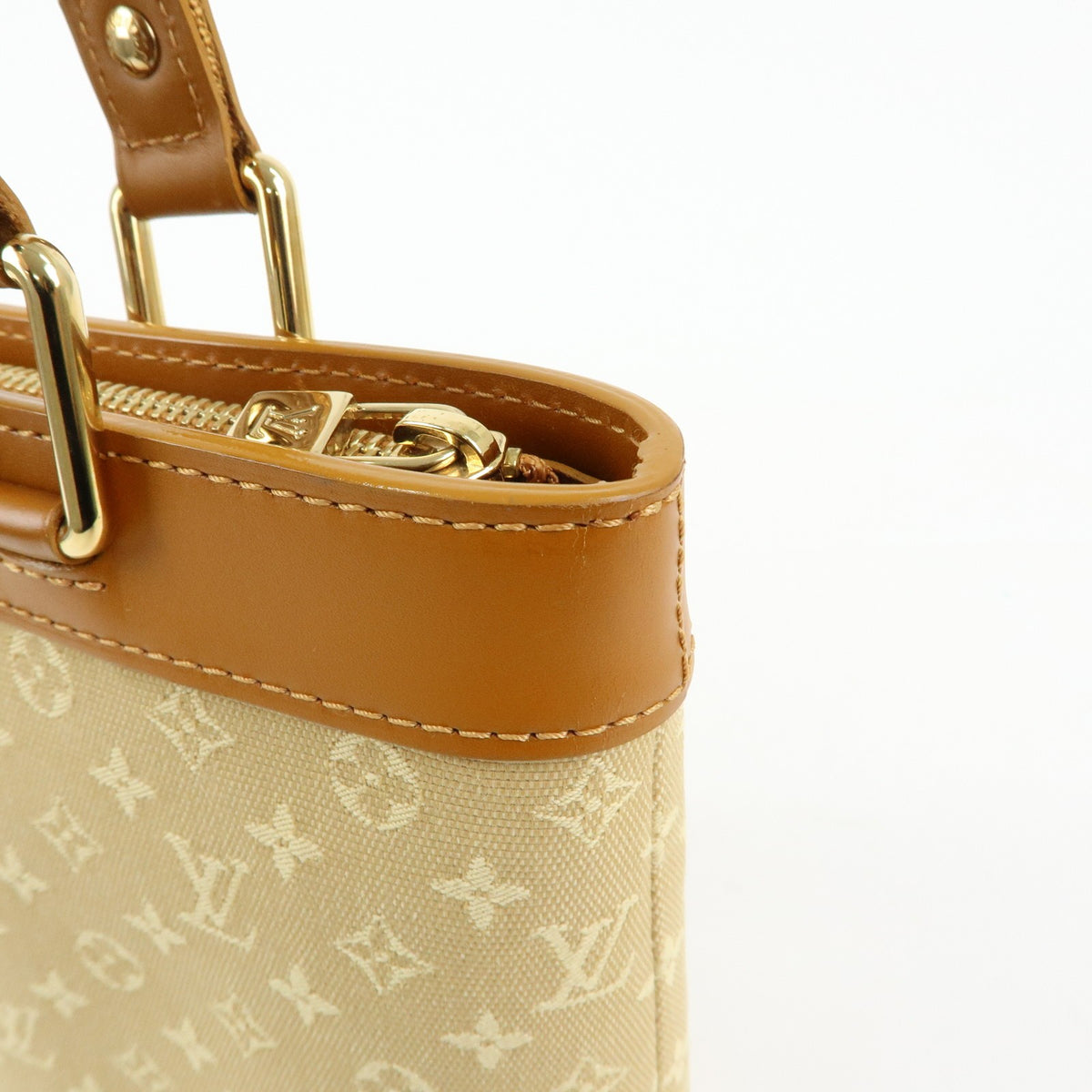 Louis Vuitton Lucille Mini Lin Beige Canvas Handbag (Pre-Owned)