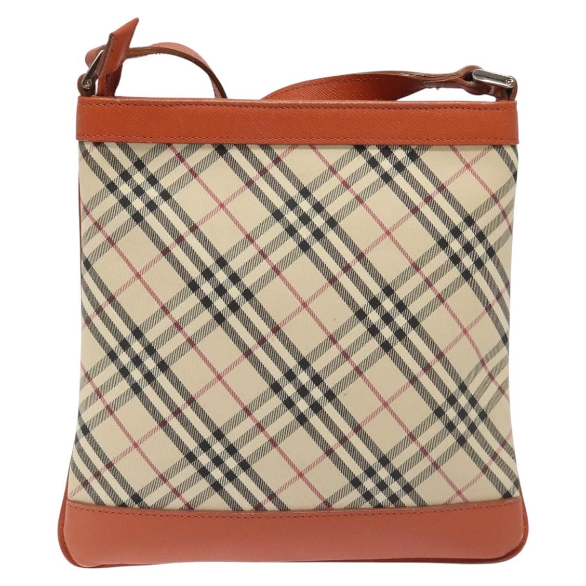Burberry Nova Check Canvas And Leather Beige Canvas Shoulder Bag Bag (Pre-Owned)