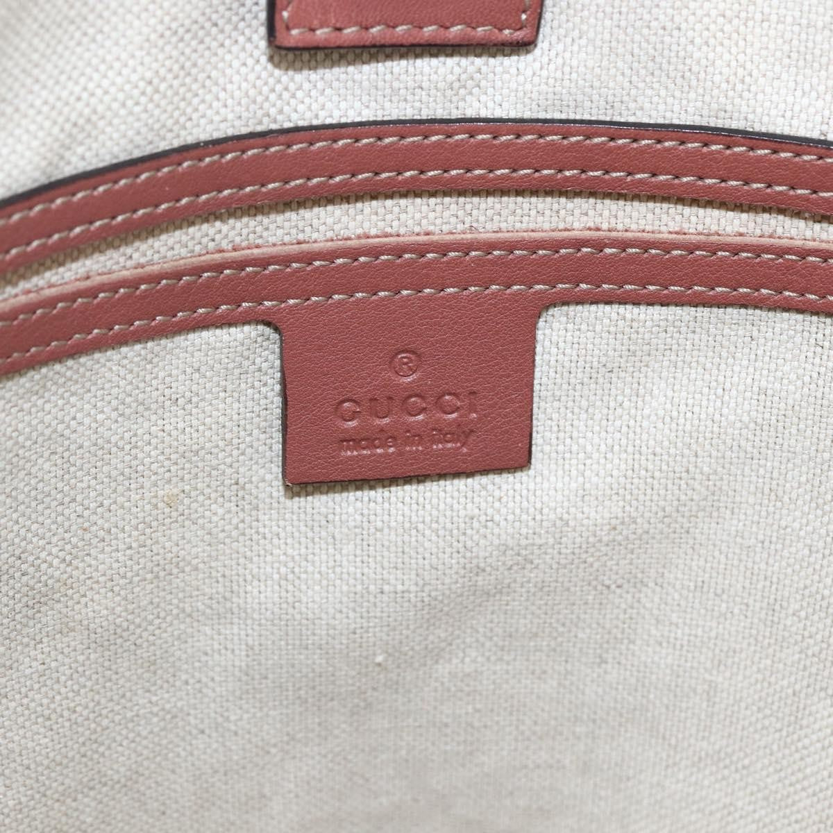 Gucci Joy Plus Tote Gg Coated Canvas With Leather Beige Canvas Tote Bag Bag (Pre-Owned)