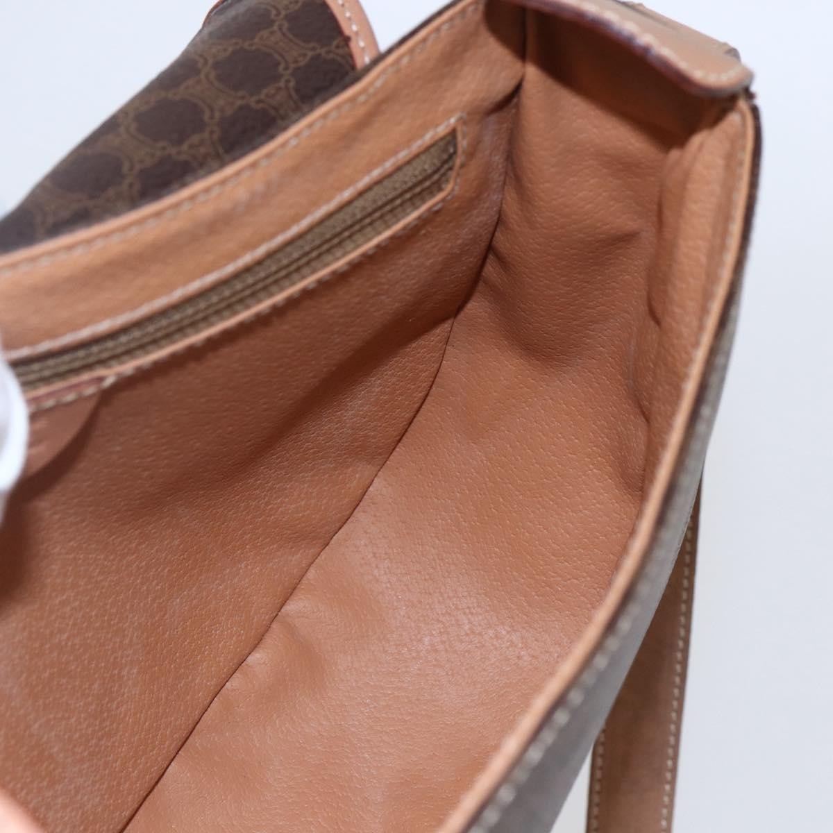 Celine Macadam Shoulder Pvc Leather Brown Canvas Shoulder Bag Bag (Pre-Owned)