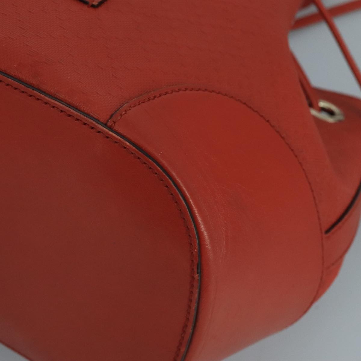 Gucci Bright Bucket Diamante Leather Orange Leather Bag (Pre-Owned)